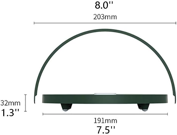Reading Lights Multifunctional LED Desk Lamp Wireless Charger Phone Holder Reading Lamp 3 Brightness Levels Bedside Lamps (Color :) (Green)