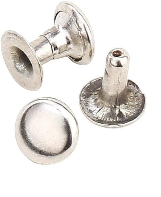 9mm Rivets Kit (1000 Sets) with Hand Press Machine, Dies and Hole Punch. Leather Rivets Single Round Cap Metal Stud Fasteners for Bag Belt Wallet Jeans(Green Press & Black Rivets)