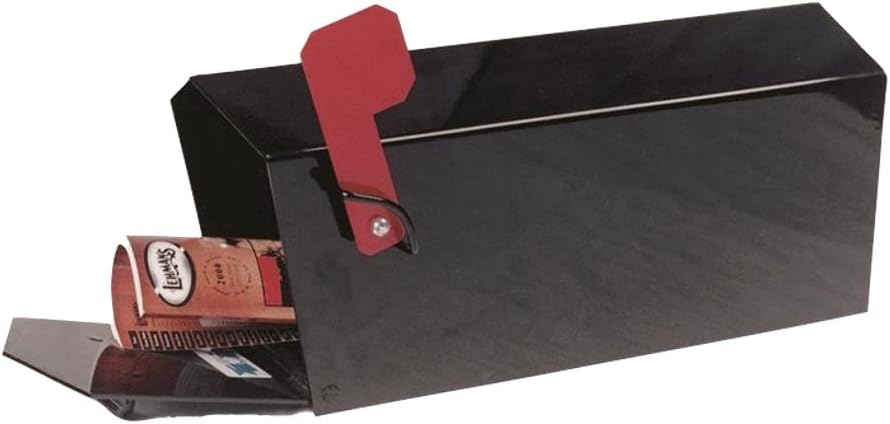 NXWVPC Clear View Heavy Duty Mailbox - Indestructible Steel Mail Box with Magnetic Lid USA Made, Black