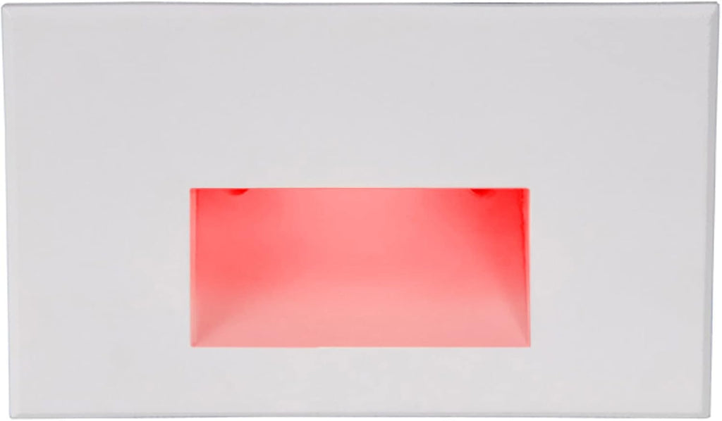 WAC Landscape Lighting, LEDme 120V LED Horizontal Indoor and Outdoor Step and Wall Light Red in White