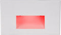 WAC Landscape Lighting, LEDme 120V LED Horizontal Indoor and Outdoor Step and Wall Light Red in White