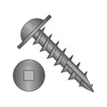 #10 x 1' Deep Thread Wood Screws/Square/Round Washer Head/Type 17 Pt/Steel/Black Oxide/Type 17 Point/Full Thread (Carton: 4,000 pcs)