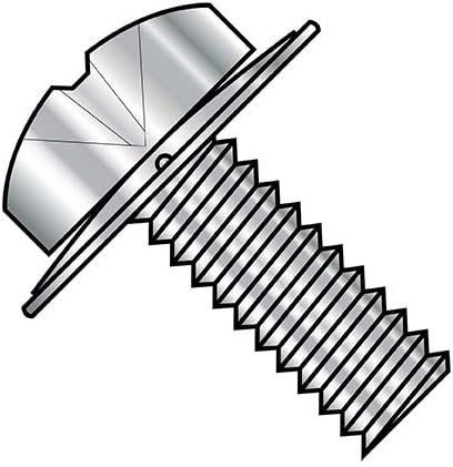 10-32X5/8 Phillips Pan Square Cone 410 Stainless Sems Fully Threaded 18-8 Stainless Steel (Pack Qty 2,000) BC-1110CPP188 by Shorpioen