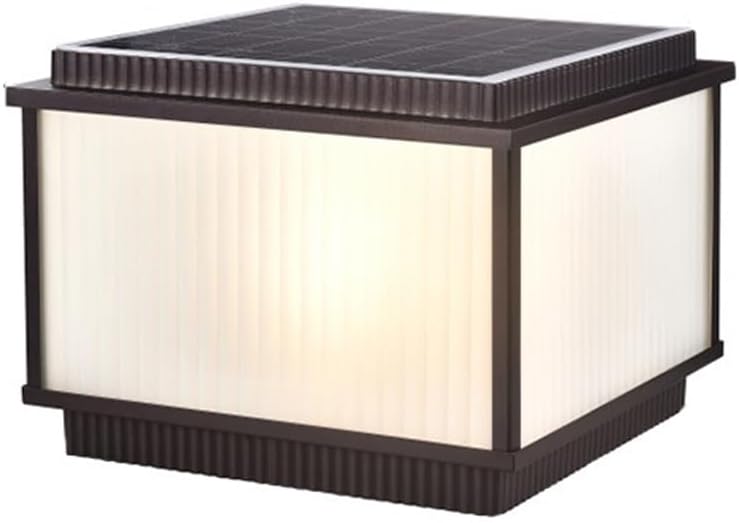 Solar Post Lights - Waterproof Aluminum Column Lamp with Glass Shade for 4x4, 5x5, or 6x6 Wooden Posts Perfect for Gardens, Yards, and Patios(30cm)