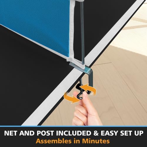7/8/9Ft Mid-Size Ping Pong Conversion Top, Foldable & Portable Table Tennis Table Top with Net, No Assembly Needed, Indoor/Outdoor Table Tennis Surface