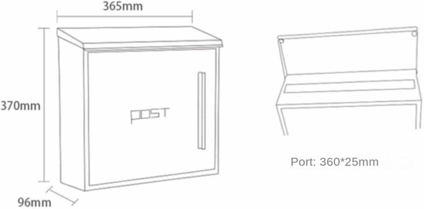 Mailboxes for Outside Wall Mount Letterboxes Letter Box Outdoor Suggestion Lockable Weatherproof Outside Postbox Mail Box(Red)