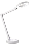 LED Desk Lamp LED Desk Lamp, Adjustable Swing Arm Table Lamp, Eye Protection Dimmable Office Lamp with 2 USB Charging Ports, 4 AC Power Outlets, Phone Stand Desk Lamp