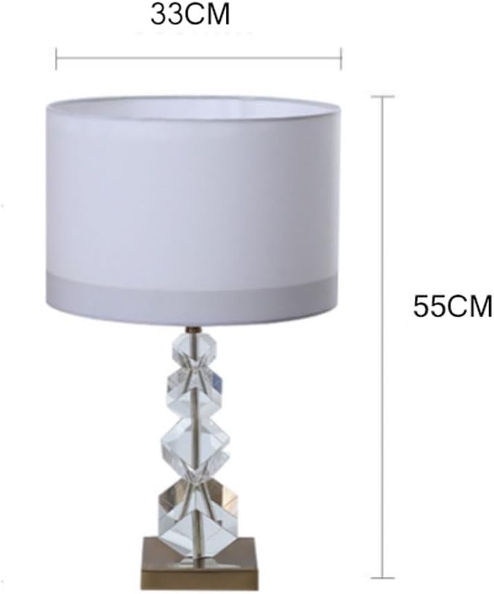 Crystal Table lamp Desk Lamp Bedside Master Bedroom Crystal Minimalist Living Room Table Lamps(Large)