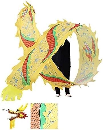Handheld Dragon and Lion Dragon Ribbon Streamer, Dragon Silk Tassel, Dancing Dragon Ribbon Streamer