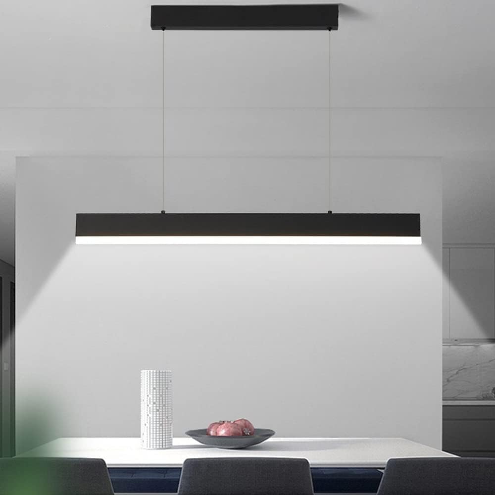 Straight Chandelier Pendant Light Dining Table Office Lamps, LED Hanging Light，Modern Design Compatible with Room Kitchen Lamp,Chandelier