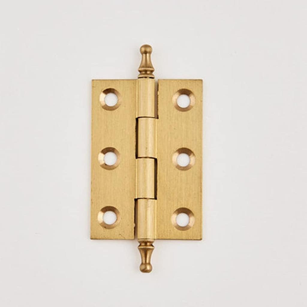 5 Pieces Brushed Brass Wardrobe Decorative Wardrobe Door Stopper Hinges Golden (Size : 75mm) ()