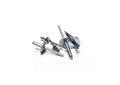 500 Pcs 4-4Lf Pop Blind Rivets - Large Flange Steel 1/8 .188-.250 Fasteners Kit Hardware Bolts Set
