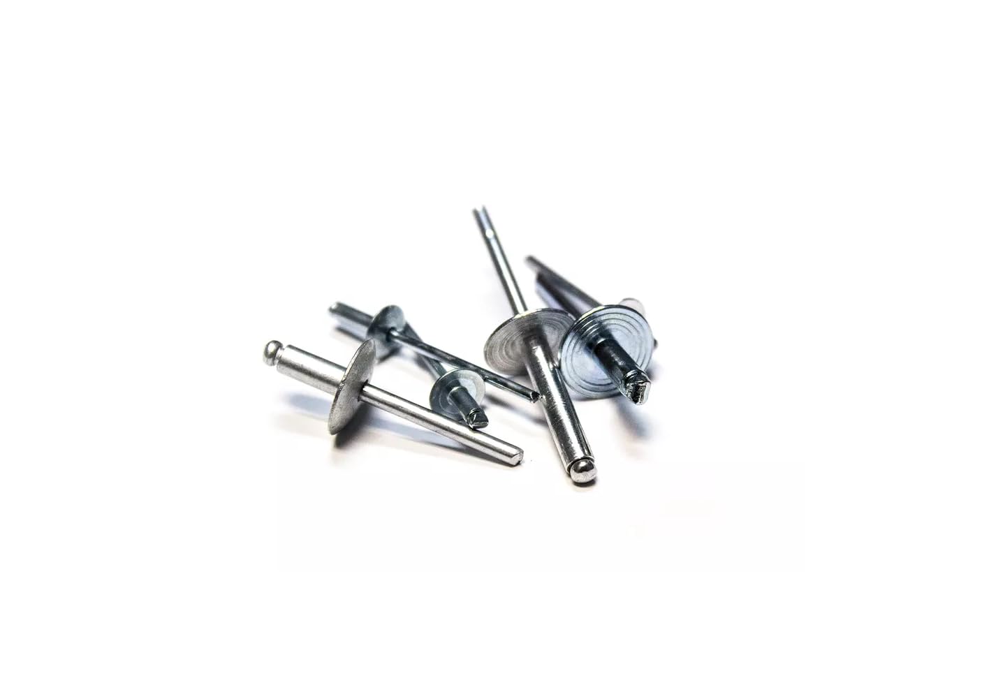 500 Pcs 4-4Lf Pop Blind Rivets - Large Flange Steel 1/8 .188-.250 Fasteners Kit Hardware Bolts Set