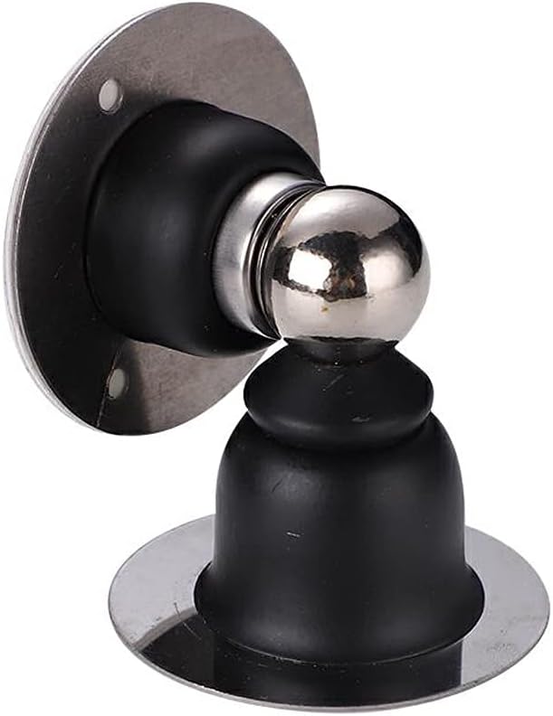 Stainless Steel Door Stopper Sticker Toilet Glass Hidden Holders Catch Floor Nail-Free Doorstop Hardware(D)