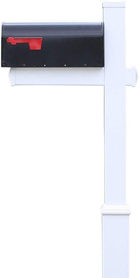 4Ever Products The Johnson Vinyl/PVC Mailbox Post (Includes Mailbox)