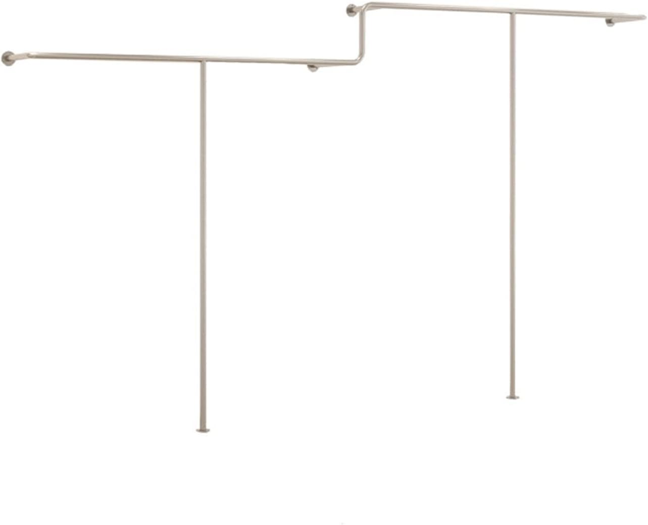 Creative Display Garment Rack in Boutique Clothing Stores, Wall Mounted Storage Clothes Shoe Bag Pipe Shelf, Retail Hanger Cloakroom Clothes Rod Bathroom to(One Color-Length 150CM