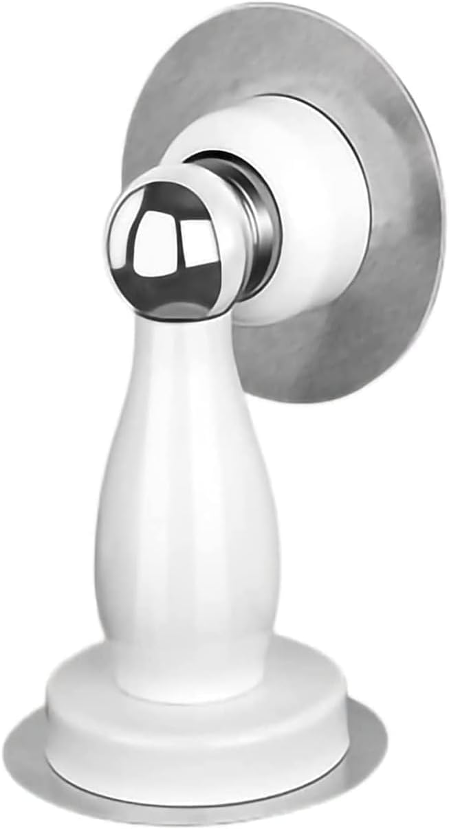 Magnetic Door Stops,Door Stopper Doorstops Stainless Steel Tall Door Stopper Decorative,Magnetic Door Stop, Metal Floor Mount Doorstop Wall Door Hold Open Stops Door (Bianco 1 Piece) (Bianco 1 Piece)
