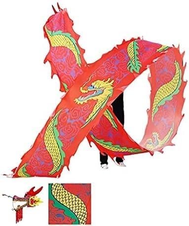 Handheld Dragon and Lion Dragon Ribbon Streamer, Dragon Silk Tassel, Dancing Dragon Ribbon Streamer