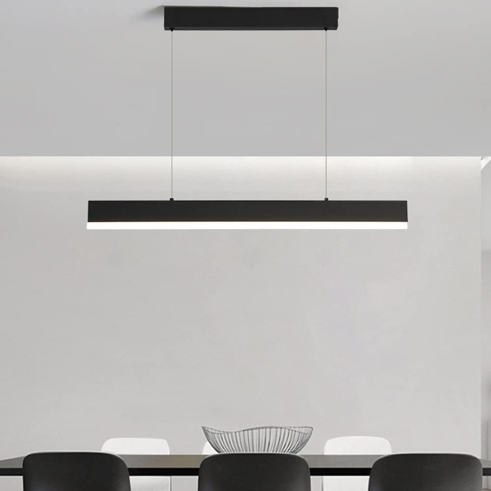 Straight Chandelier Pendant Light Dining Table Office Lamps, LED Hanging Light，Modern Design Compatible with Room Kitchen Lamp,Chandelier
