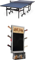 JOOLA Inside 15 Table - Professional MDF Indoor Table Tennis Table + JOOLA Game Room Organizer and Dart Scoreboard