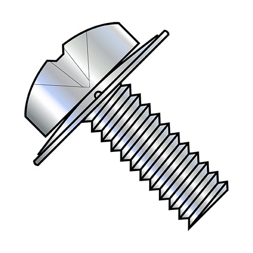 4-40 x 5/8' SEMS Screws/Square Cone Washer/Phillips/Pan Head/Steel/Zinc / 10000 Pc. Carton