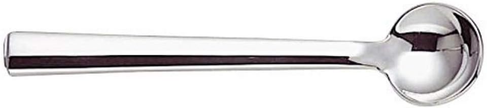 Alessi 'Rundes Modell' Mocha Coffee Spoons in 18/10 Stainless Steel Mirror Polished (Set of 6), Silver
