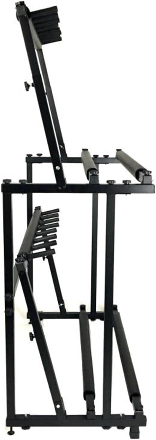 Tennis Racket Storage Rack for Adults Kids, Large Garage Driveway Backyar Tennis Training Equipment, Hold Up 14 Tennis/Badminton Racket, Black