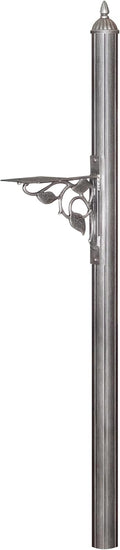 Special Lite Albion Mailbox Post - Swedish Silver Aluminum Post for Curbside Mailbox - SPK-651-SW