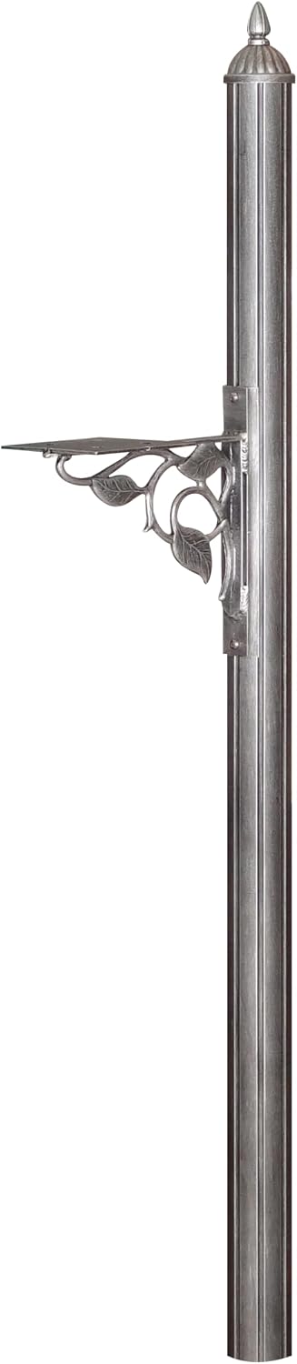 Special Lite Albion Mailbox Post - Swedish Silver Aluminum Post for Curbside Mailbox - SPK-651-SW