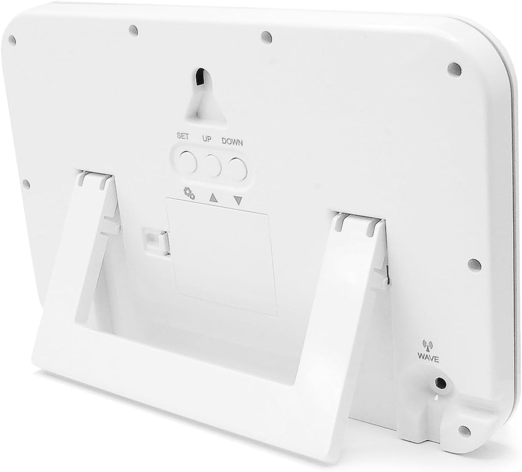 Dementia Clock - The Easy-to-Read & Self-Setting Geemarc Viso10 - Ideal for Seniors and People Living with Alzheimer's - Battery Operated - No Backlight - UK Version - White
