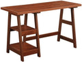 Convenience Concepts Designs2Go Trestle Desk 47' - Modern Desk or Vanity with Shelves, for Office, Dorm, Living Room, Cherry