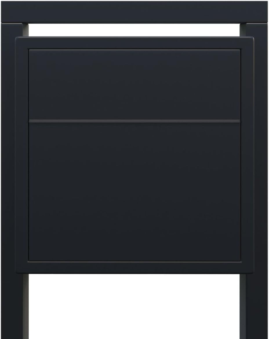 Soprano by Bravios - Modern Stand-Alone Mailbox in Powder-Coated Black