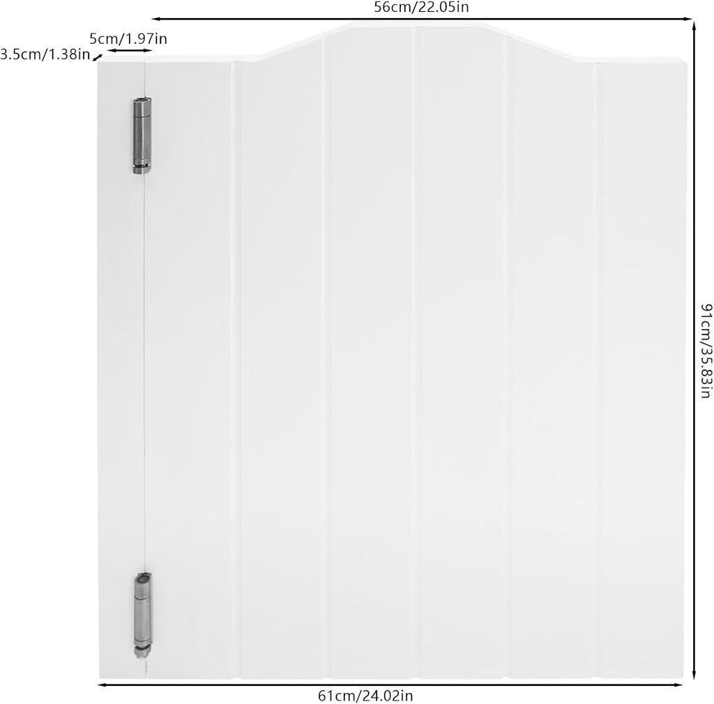 Swinging Door Partition Door Porch Entrance Swinging Door ONE Door White (White, 24.02 * 35.83in)
