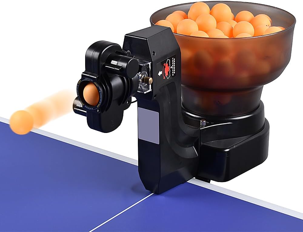WAYMARK Ping Pong Robot Table Tennis Robot HP-07 Ping Pong Machine Suitable for Table Tennis Table Ping Pong Table, Compatible with PingPongNet for PingPong Balls Training with 50 Balls