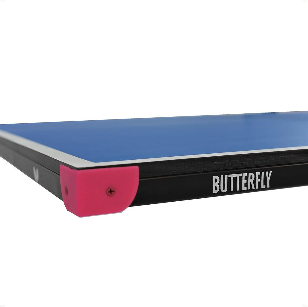 Butterfly Junior Ping Pong Table - 3/4 Size Table Tennis Table - Space Saver Game Table for Game Room - Regulation Height Ping Pong Table - Sturdy Frame - Ships Assembled with Net