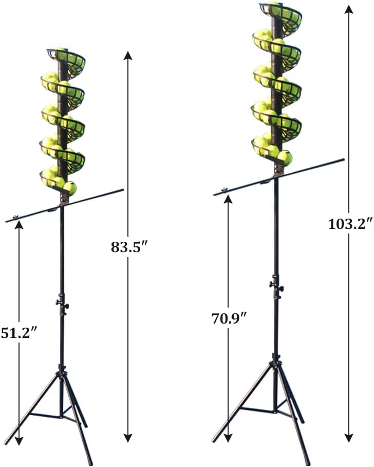 Tennis Ball Dropping Machine Tennis Ball Feeder Tennis Machine Lightweight Tennis Serving Machine 33 Balls