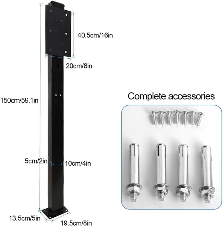 Ev Charger Stand, Electric Vehicle Charging Stations, Mailbox Post, Charger Holder,Charging Lever, for Sidewalk and Street Curbside(150cm)