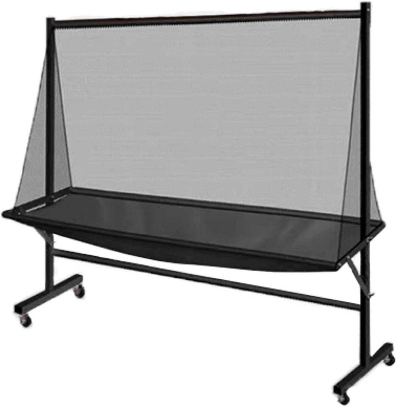 Rolling Table Tennis Robot Catch Net, Adults & Kids Training Tool for Multi Ball Drills, Ping Pong Recycle Catcher Equipment for Indoor Outdoor Serve Practice, Metal Frame