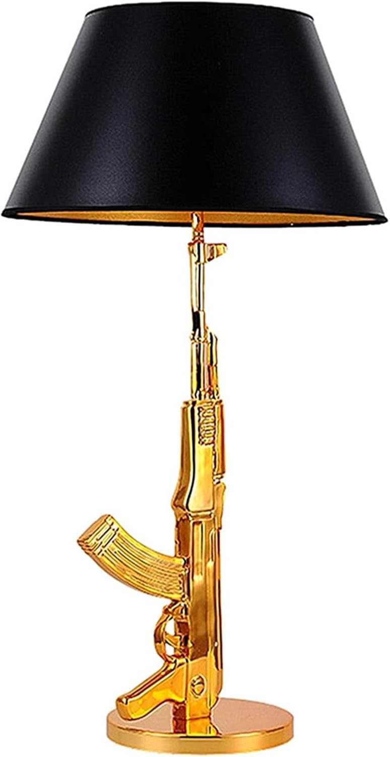 Desk Lamp,Night Light LED Table Lamp,Modern Gold Gun Lights AK47 Luxurious Desk Lamps for Bedroom,Hotel,Living Room,Office and Party Ambience (AK47 Table Lamp)