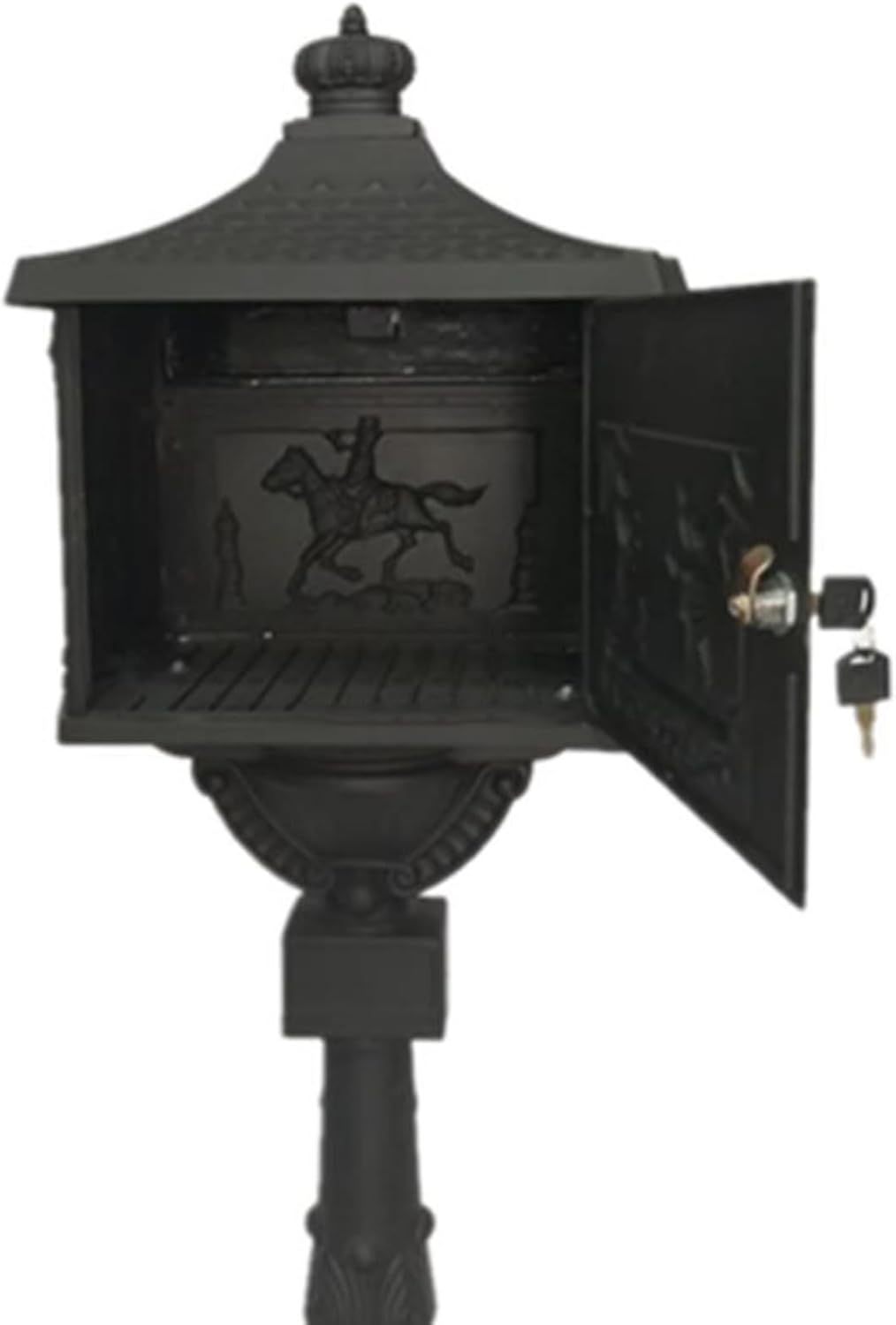 Post Box, Wall Mounted Letterbox, Letter Boxletterbox Mailbox With Lock Cast Security Stand Aluminum Mail Box Postal Box For Apartment Villa Home Garden Letter Newspaper Mailbox mailbox ( Color : A )