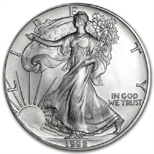 1992-1 Ounce American Silver Eagle Shipping .999 Fine Silver with our Certificate of Authenticity Dollar Uncirculated US Mint