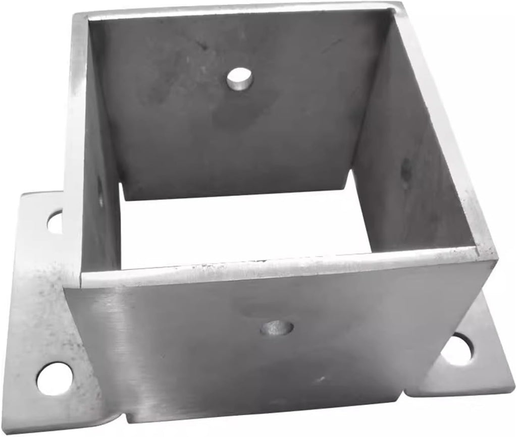 ZAQYCM Stainless Steel Post Base 2x2 3x3 4x4 5x5 6x6 7x7 8x8 Inch, Heavy Duty Post Bracket for Concrete/Wood Deck/Pergola/Mailbox, Railing Post Anchors Square (Size : 120x120 mm (4.7x4.7 in))