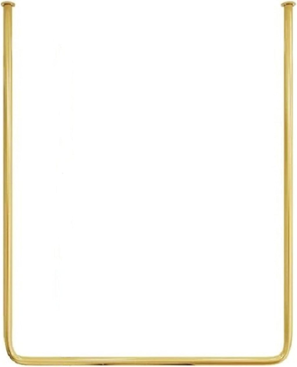 Wall-Mounted Clothing Display Rack, Metal Heavy-Duty Storage Clothes Rail, Bridal Shop Shelf Ceiling Hanger, Retail Store Iron Hanger(Golden-100Cmx150Cm
