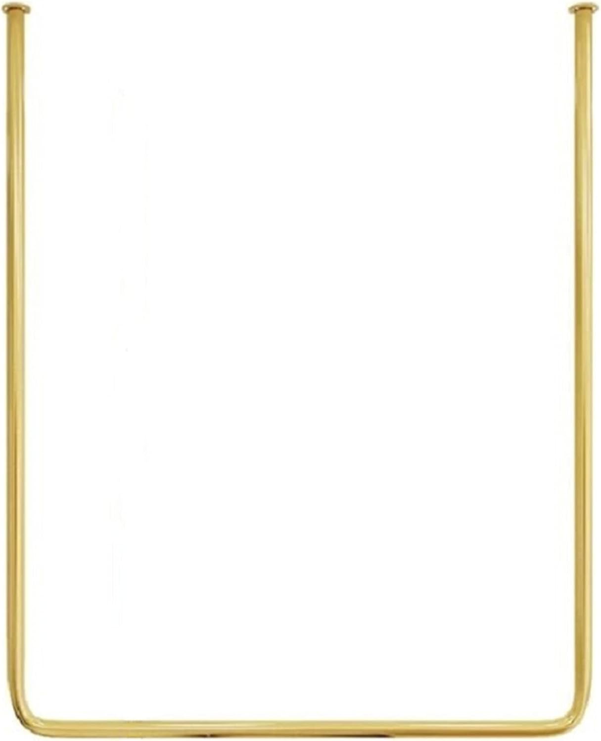 Wall-Mounted Clothing Display Rack, Metal Heavy-Duty Storage Clothes Rail, Bridal Shop Shelf Ceiling Hanger, Retail Store Iron Hanger(Golden-100Cmx150Cm
