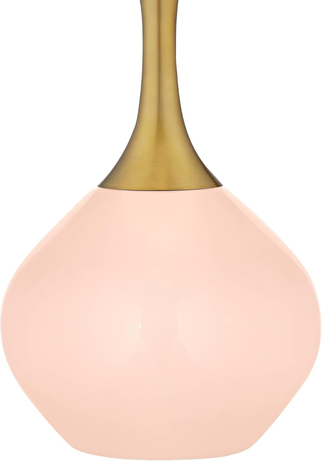 Color + Plus Nickki 30 1/2' Tall Large Teardrop Mid Century Modern End Table Lamp Linen Pink Brass Finish Glass Single White Shade Living Room Bedroom Bedside Nightstand House Office Home Reading