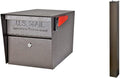 Mail Boss 7508 Bronze Locking Mailbox and 7123 In-Ground Mounting Post