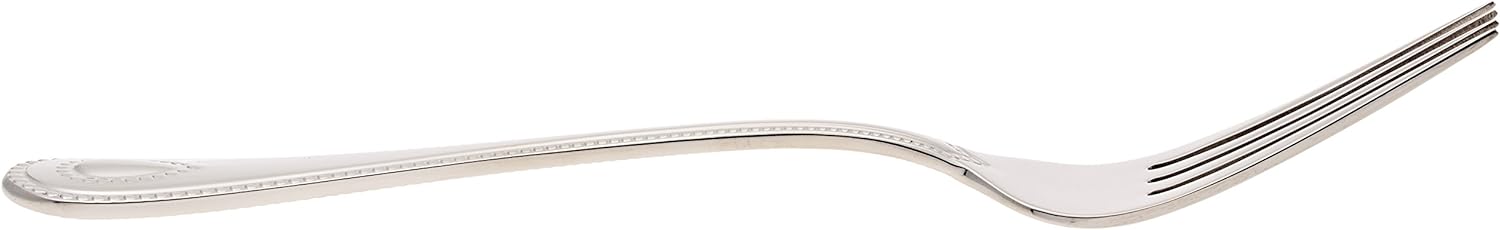 Lenox Silverware Set For 12, French Perle 65-Piece Flatware Set with Serving Utensils, Service For 12, Elegant 18/10 Stainless Steel Utensils with Beading, Knives Spoons & Forks (Silver, 65 Piece)