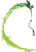 Lion Dance Dragon Dance for Outdoor Streamer Chinese Dragon Dance Outdoor Flinging Fitness Lion Dance with 3D Real-Like Plastic Dragon Head and Rope Traditional Festivals(Green)