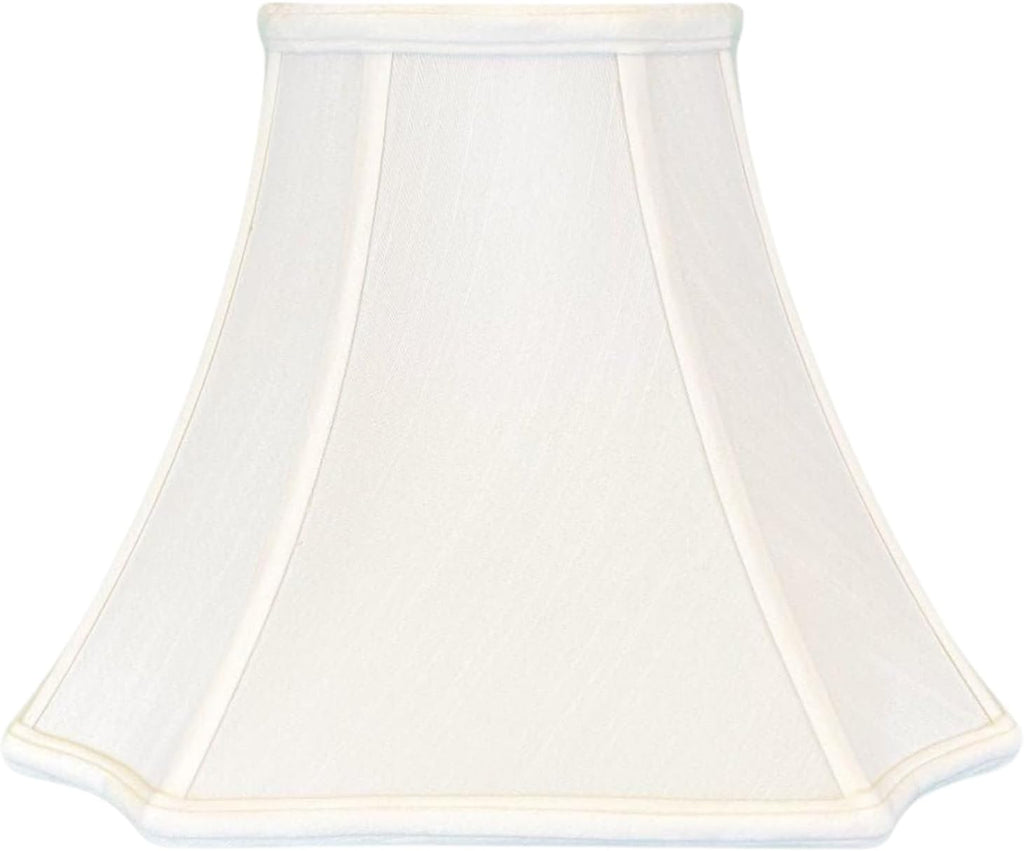Royal Designs, Inc. BS-714-18WH-2 Square Inverted Corner Bell Basic Lamp Shade, 8 x 18 x 13, White, 2-Pack