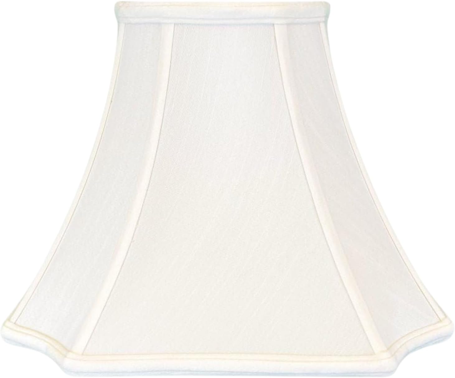 Royal Designs, Inc. BS-714-18WH-2 Square Inverted Corner Bell Basic Lamp Shade, 8 x 18 x 13, White, 2-Pack